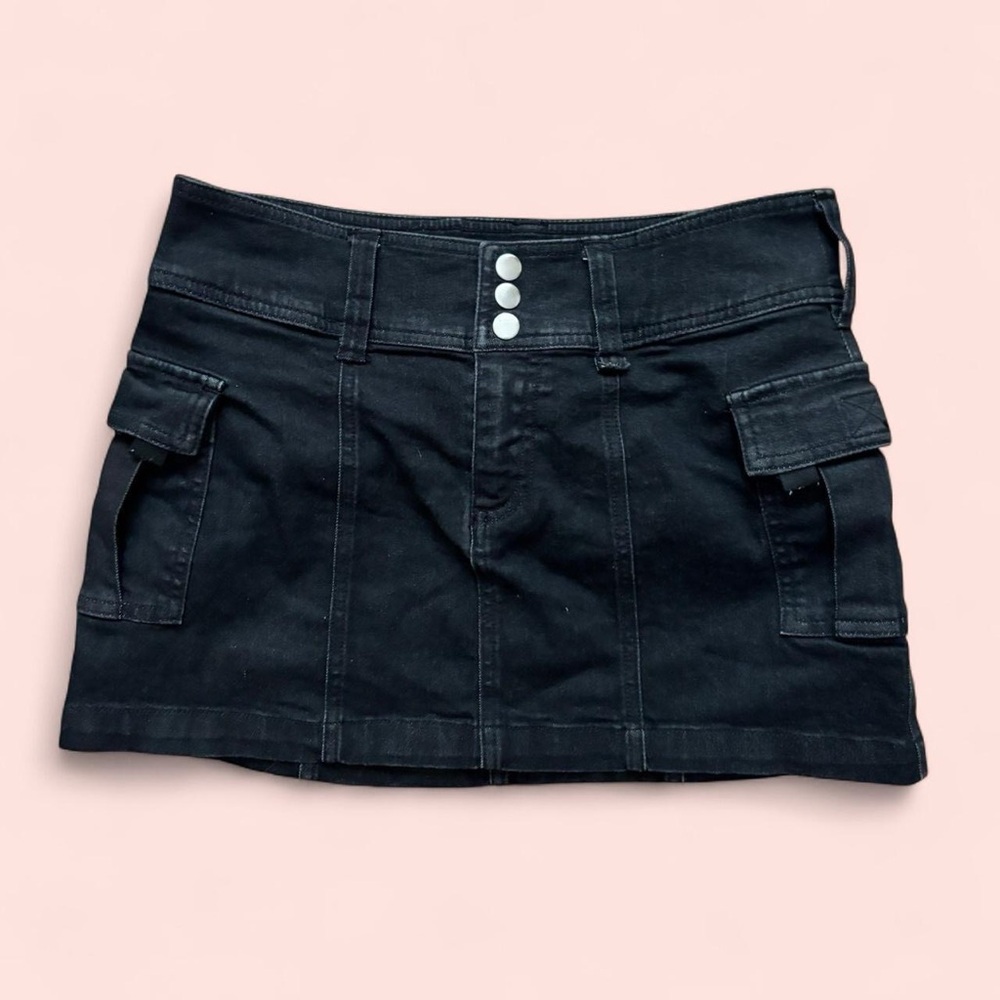 Urban Outfitters Black Cargo Skirt